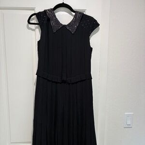 Elegant Tory Burch Midi Black Dress, Size 2